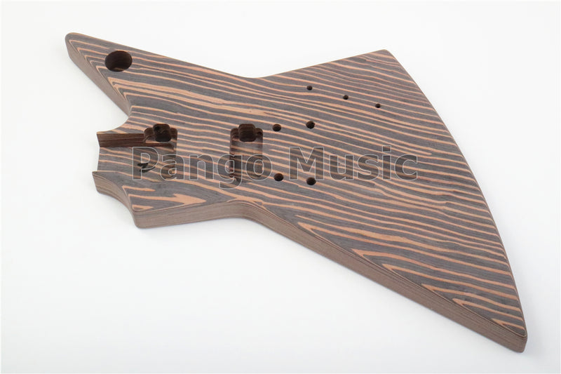 All Zebrawood Explorer Style DIY Electric Guitar Kit (PEX-227)
