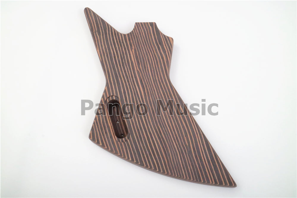 All Zebrawood Explorer Style DIY Electric Guitar Kit (PEX-227