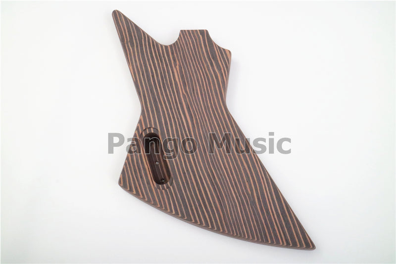 All Zebrawood Explorer Style DIY Electric Guitar Kit (PEX-227)