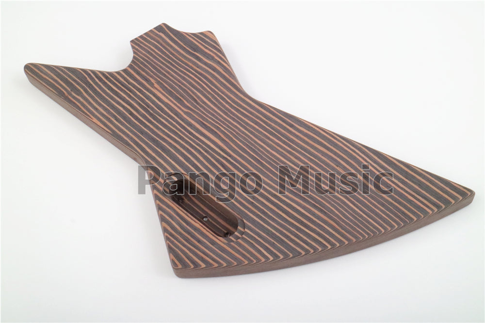 All Zebrawood Explorer Style DIY Electric Guitar Kit (PEX-227