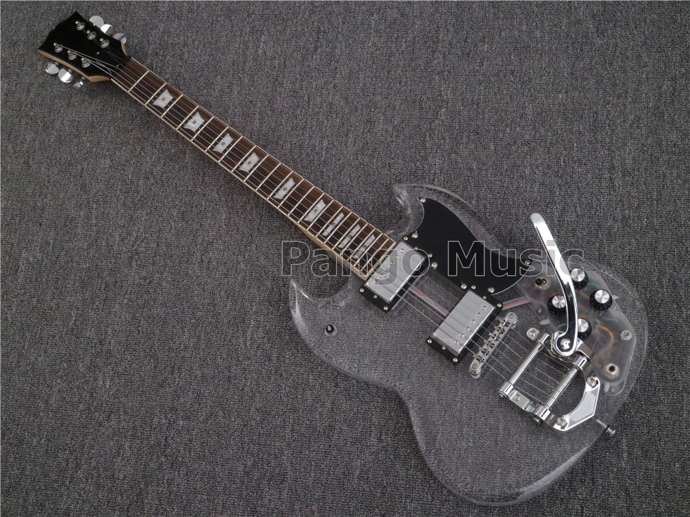 SG スケルトンエレキギター SG Style Acrylic Body Electric Guitar (PAG-024) — Guitar Kit Shop