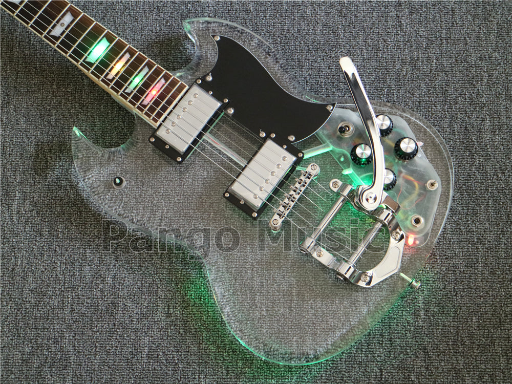 SG スケルトンエレキギター SG Style Acrylic Body Electric Guitar (PAG-024) — Guitar Kit Shop