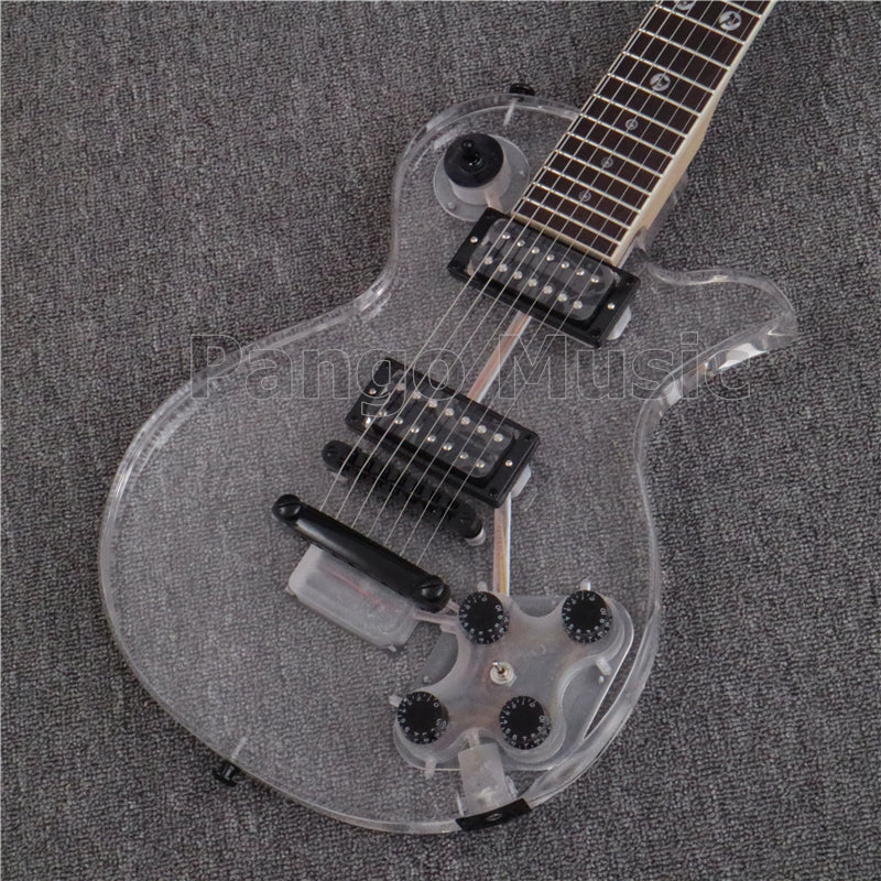 7 Strings LP Style Acrylic Body LED Light Electric Guitar (PLP-002)