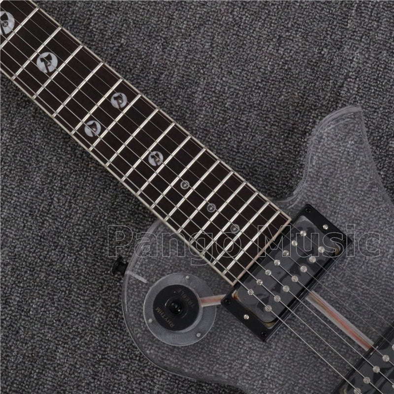 7 Strings LP Style Acrylic Body LED Light Electric Guitar (PLP-002)