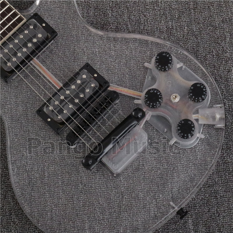 7 Strings LP Style Acrylic Body LED Light Electric Guitar (PLP-002)