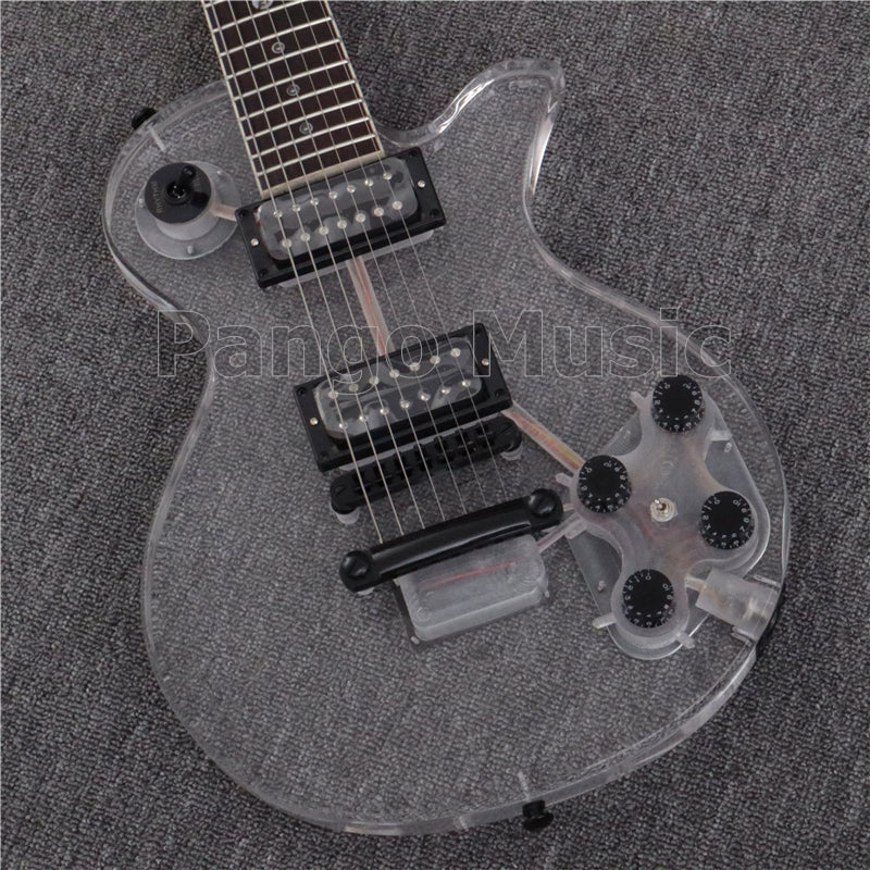 7 Strings LP Style Acrylic Body LED Light Electric Guitar (PLP-002)