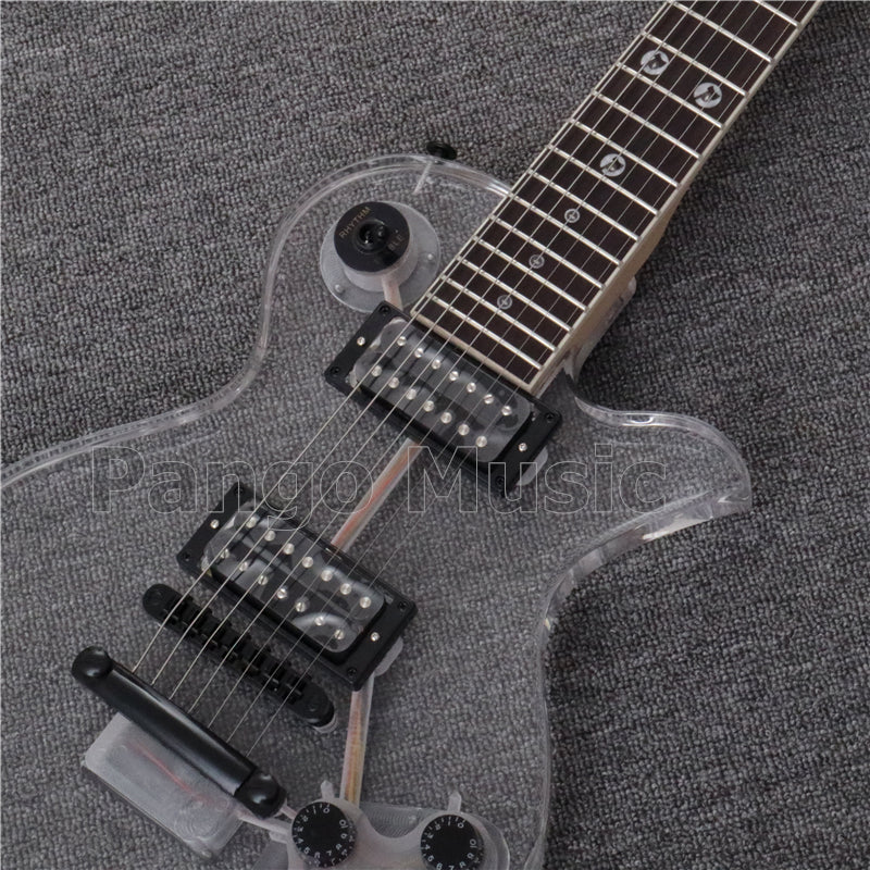7 Strings LP Style Acrylic Body LED Light Electric Guitar (PLP-002)