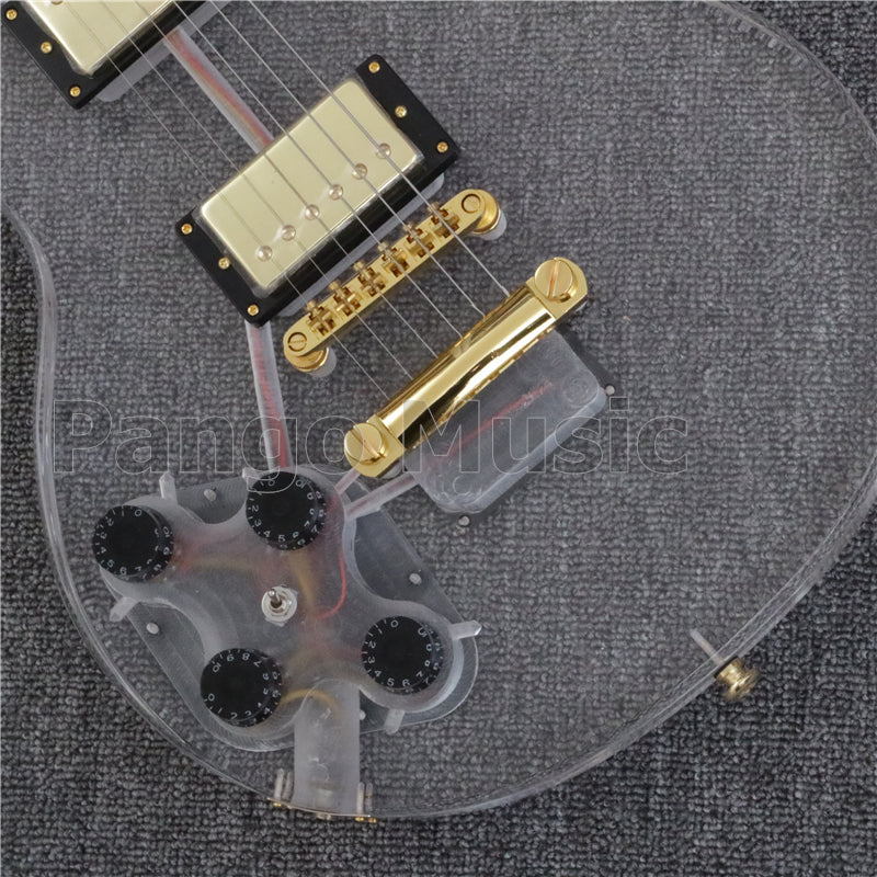 LP Style Left Hand Acrylic Body Electric Guitar (PLP-003)