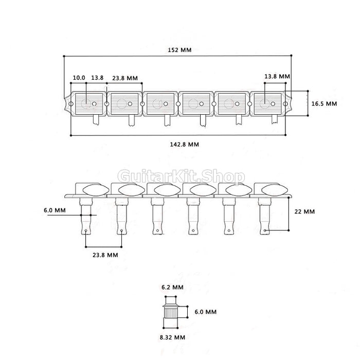 GuitarKit.shop Guitar Machine-heads (MH-001)