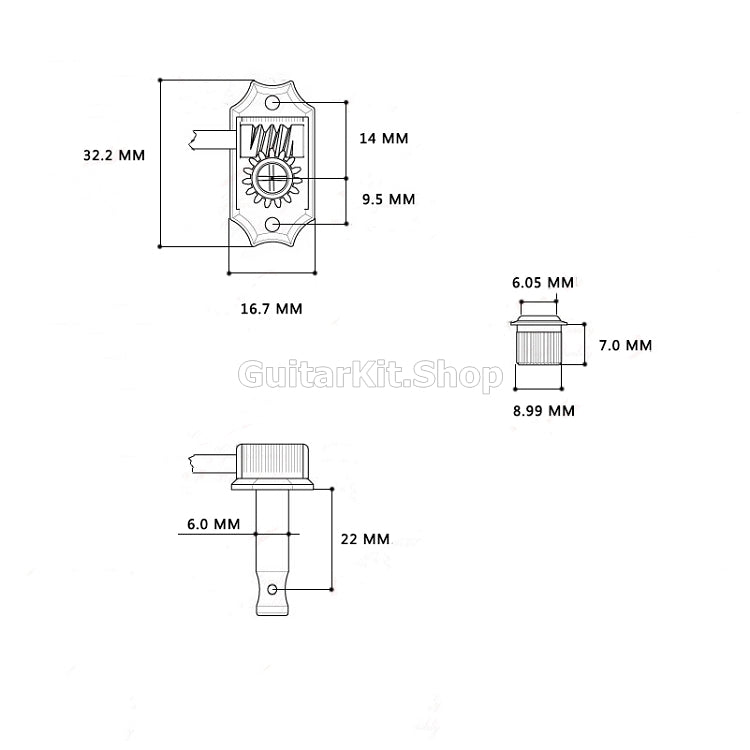 GuitarKit.shop Guitar Machine-heads (MH-005)