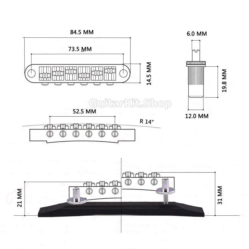GuitarKit.Shop Guitar Bridge(GB-001)