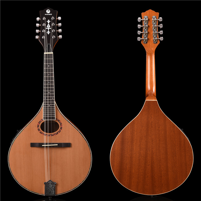 Solid Red Pine Top, 350mm Scale Length – Built-in EQ Bouzouki (PBZ-001)