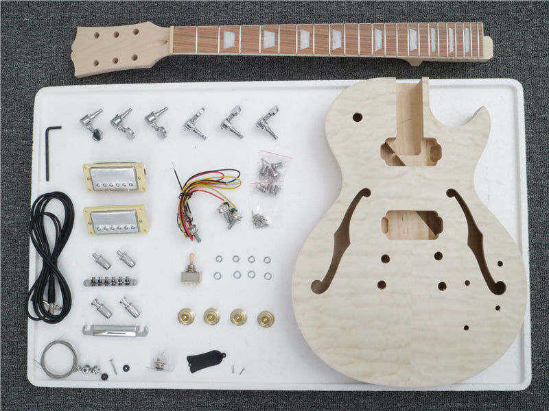 Pre-Sale LP Style Semi-Hollow Body DIY Electric Guitar Kit (PLP-050)