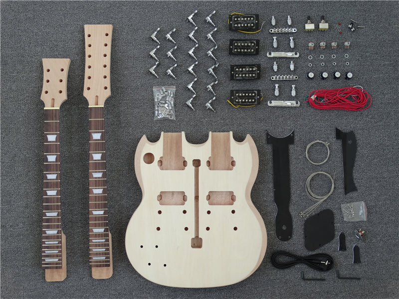 SG Left-Hand Double Neck DIY Electric Guitar Kit (PSG-100)