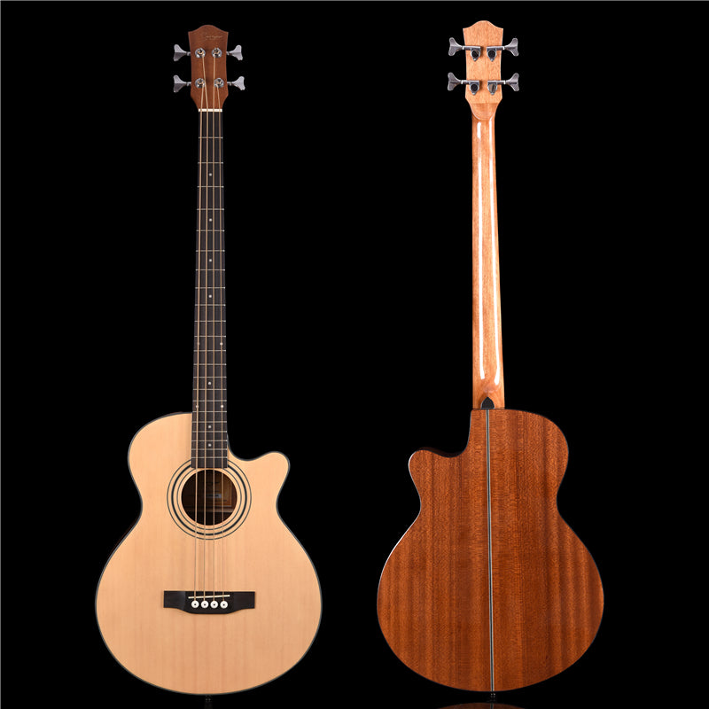 Spruce & Sapele 4 Strings Bass Acoustic Guitar (PWY-058)