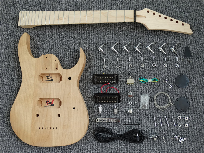 7 Strings Alder Wood Body DIY Electric Guitar Kit (PYX-001)