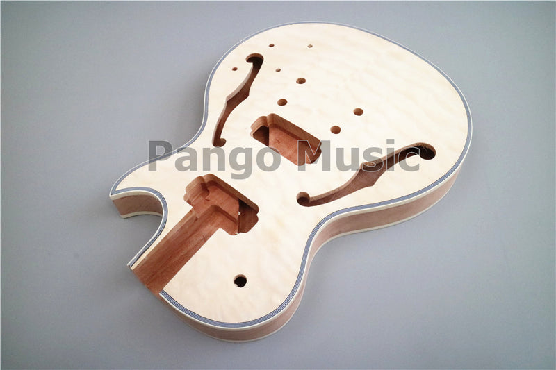 Pre-Sale LP Semi Hollow DIY Electric Guitar Kit with Quilted Maple Top(PLP-516)