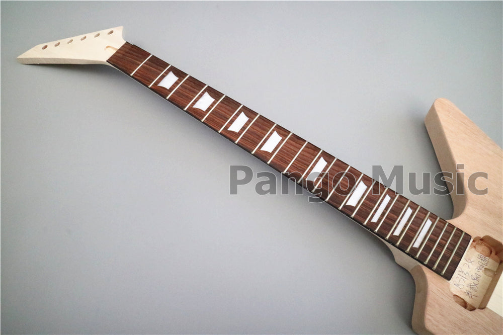 Explorer Style Neck-Through Reverse Headstock DIY Electric Guitar