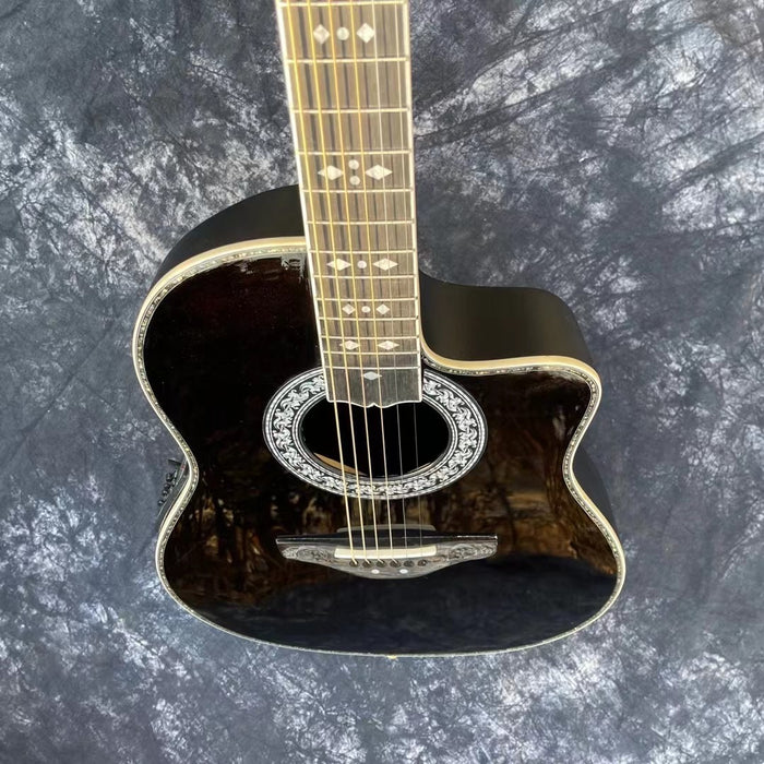 PANGO Music Round Back Acoustic Guitar with EQ (YMZ-122)
