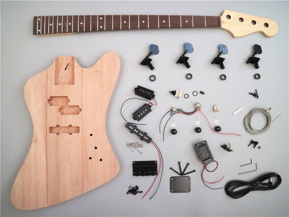 4 Strings Firebird Style DIY Electric Bass Guitar Kit (PFB-185)