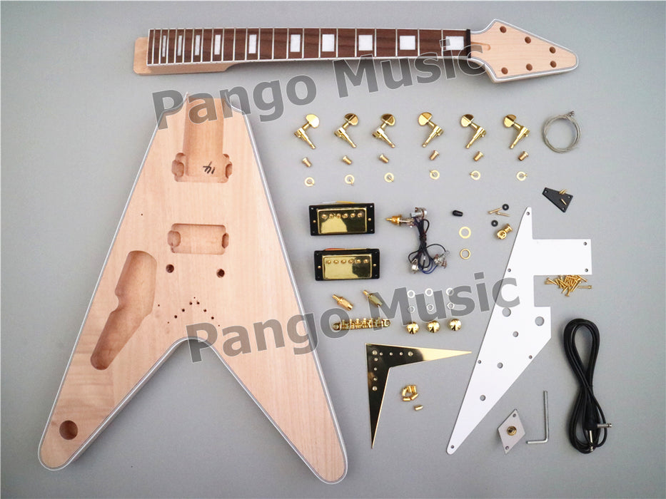 Flying V Style Left Hand DIY Electric Guitar Kit (PFV-629D)