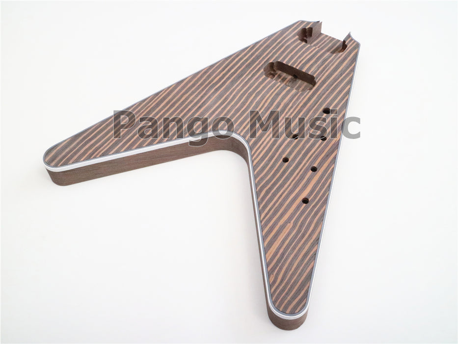 Flying V All Zebrawood DIY Electric Guitar Kit (PFV-672)