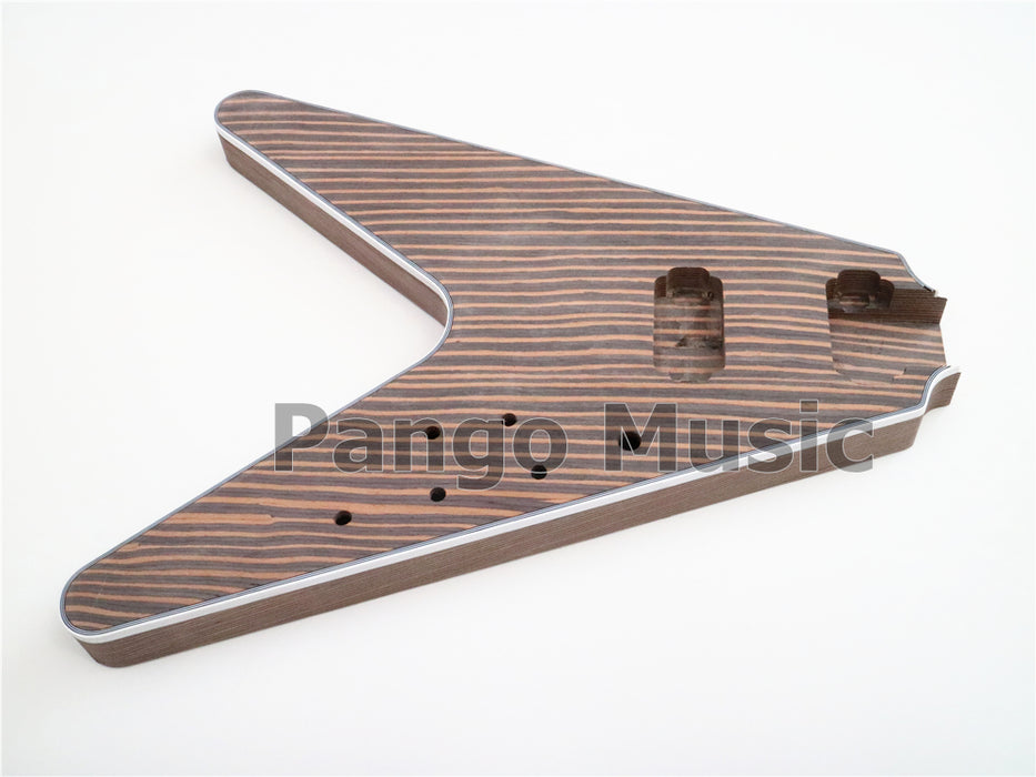 Flying V All Zebrawood DIY Electric Guitar Kit (PFV-672)