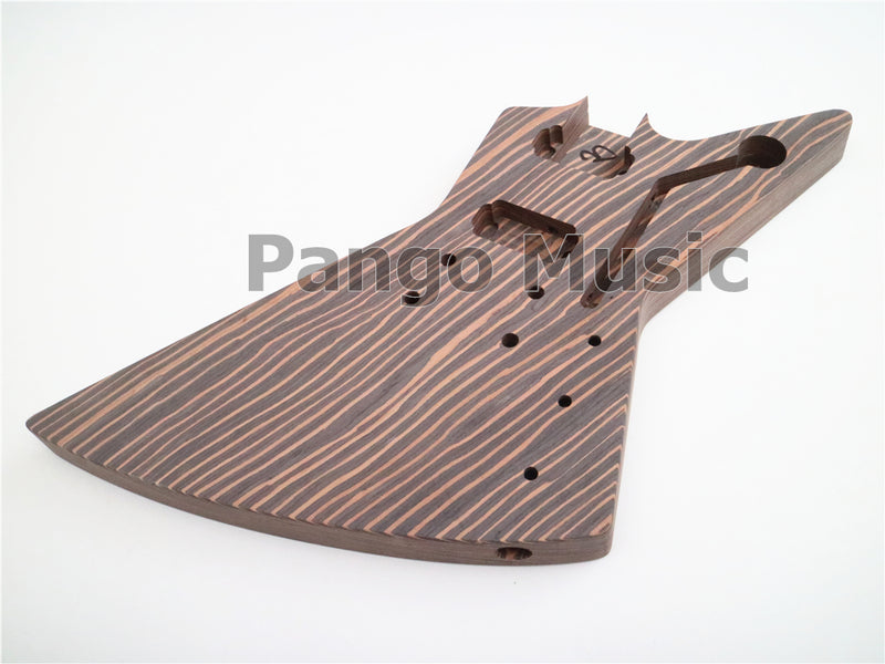 All Zebrawood Explorer Style DIY Electric Guitar Kit (PEX-228)