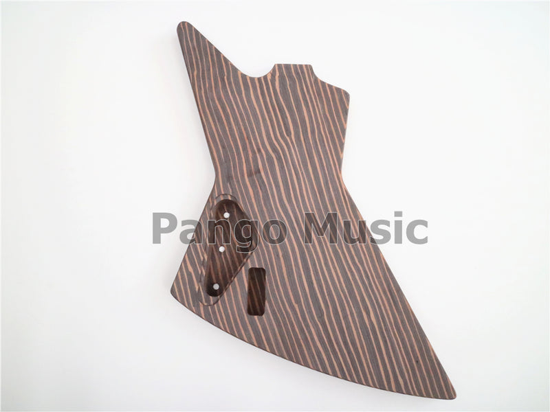 All Zebrawood Explorer Style DIY Electric Guitar Kit (PEX-228)