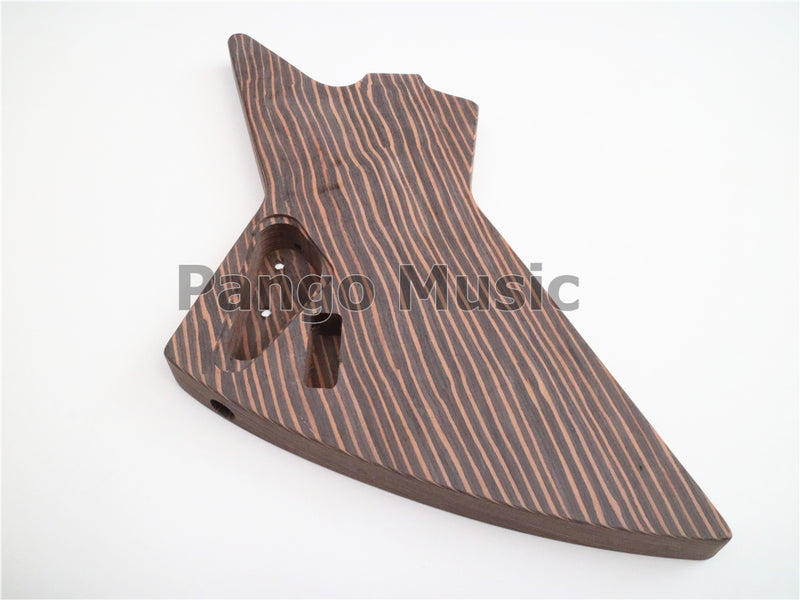 All Zebrawood Explorer Style DIY Electric Guitar Kit (PEX-228)