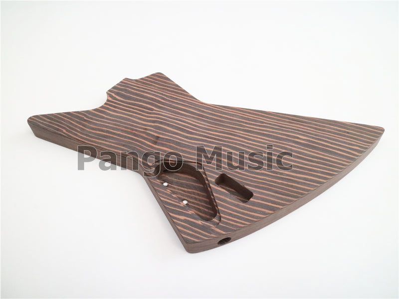 All Zebrawood Explorer Style DIY Electric Guitar Kit (PEX-228)