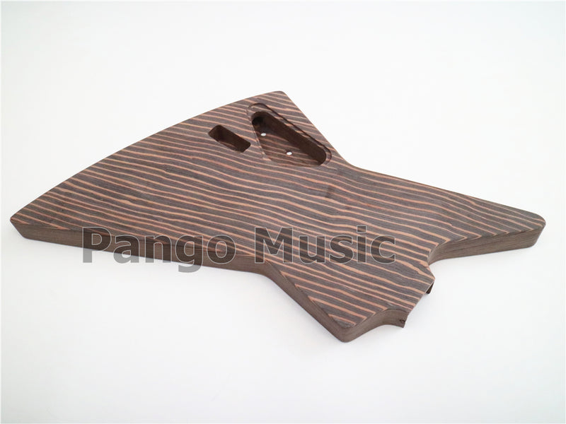 All Zebrawood Explorer Style DIY Electric Guitar Kit (PEX-228)