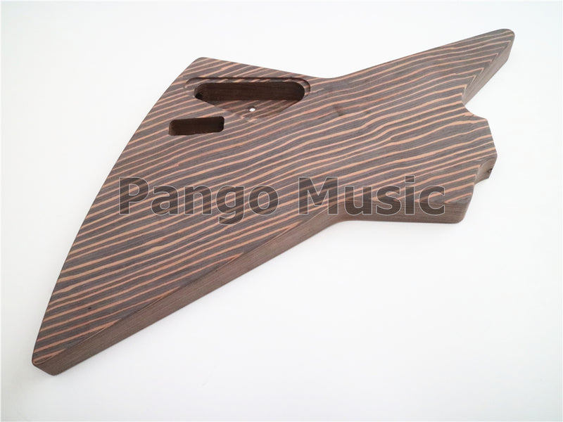 All Zebrawood Explorer Style DIY Electric Guitar Kit (PEX-228)