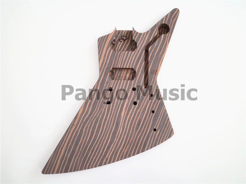 All Zebrawood Explorer Style DIY Electric Guitar Kit (PEX-228)