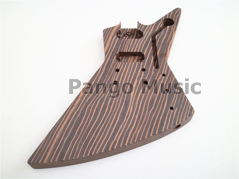 All Zebrawood Explorer Style DIY Electric Guitar Kit (PEX-228)