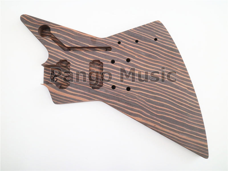 All Zebrawood Explorer Style DIY Electric Guitar Kit (PEX-228)